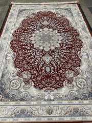 Elnaz Iranian Imported Maroon Rug