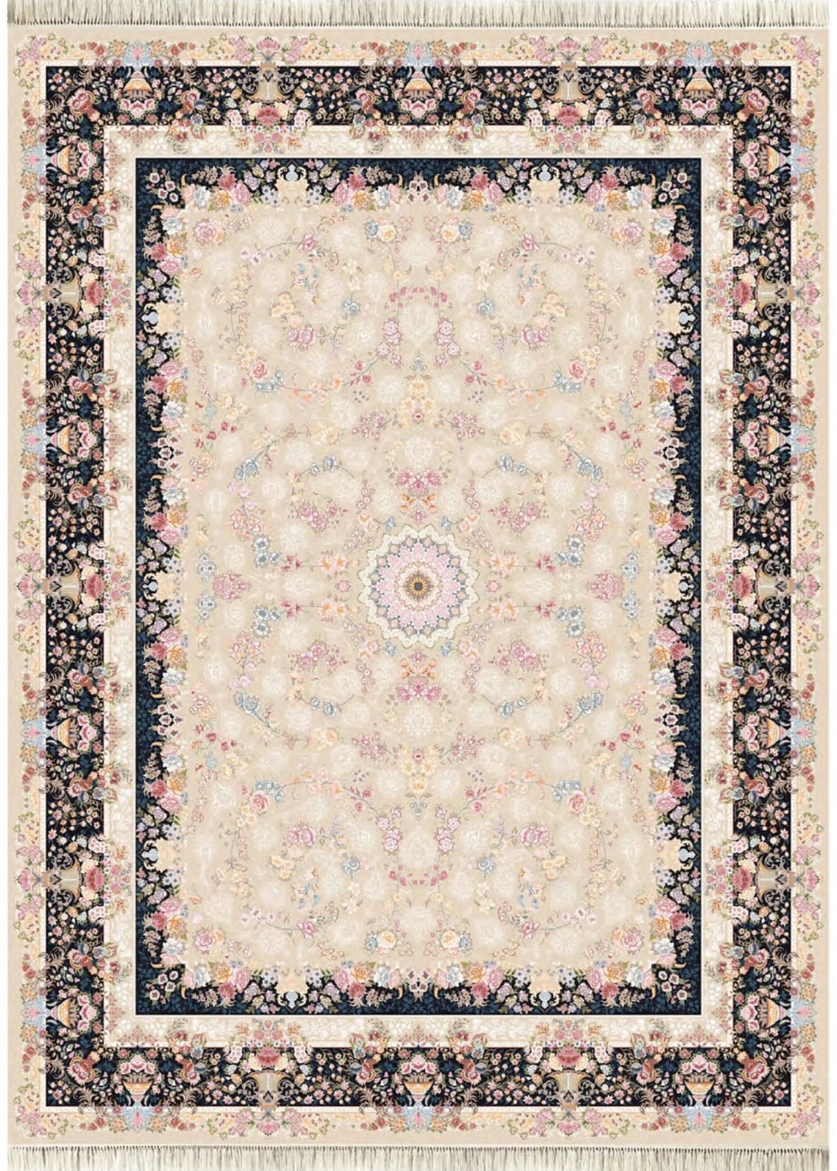 Haniya Iranian Imported Cream Rug