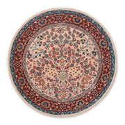 Yasmeen Peach Traditional Hand Tufted Round Plush New Zealand Wool Rug