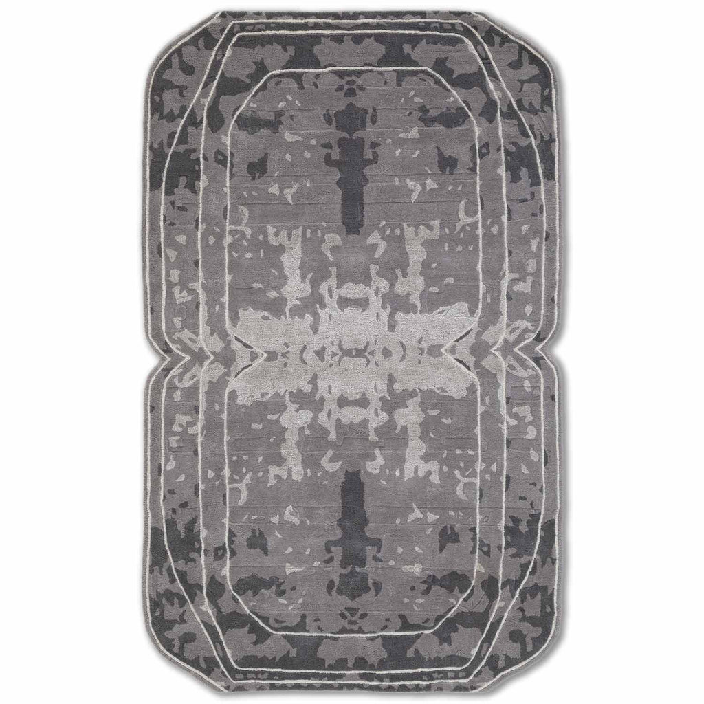 Grey Irregular Handmade Rug