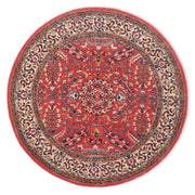 Zida Peach Traditional Hand Tufted Round Plush New Zealand Wool Rug