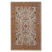 Negin Off White and Rust Hand Tufted Woolen Rug
