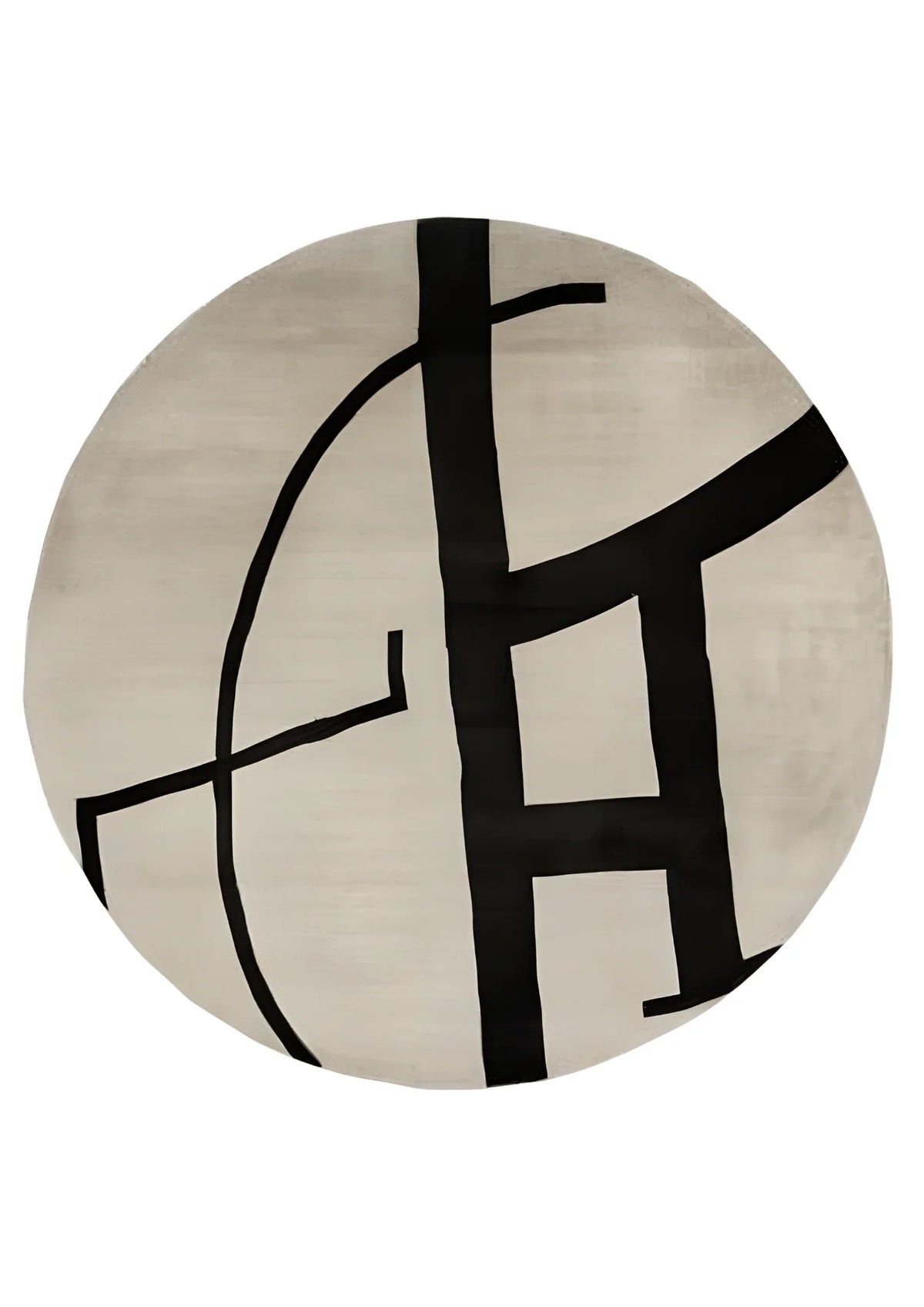 Viscose Stilren Hand Tufted Round Plush New Zealand Wool Rug
