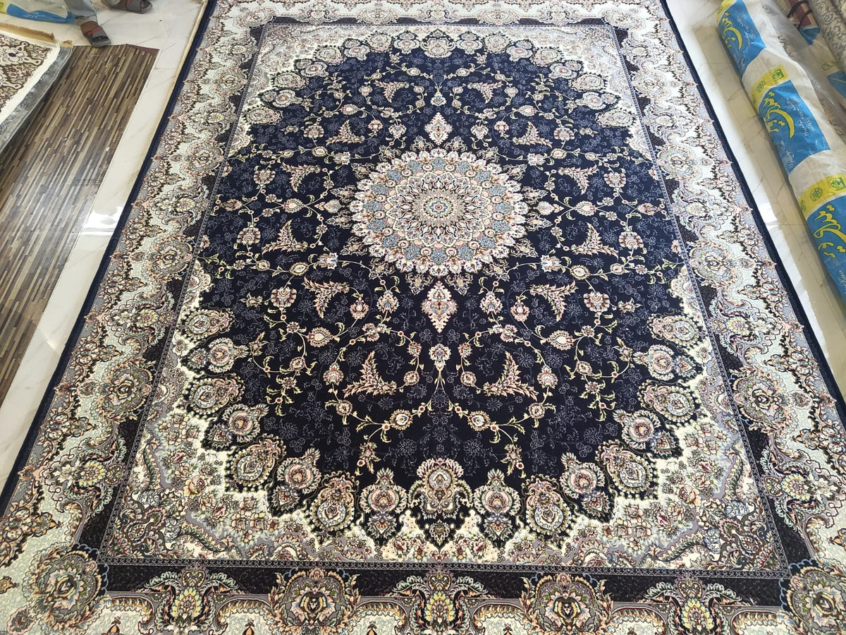 Afrah Iranian Imported Blue Rug