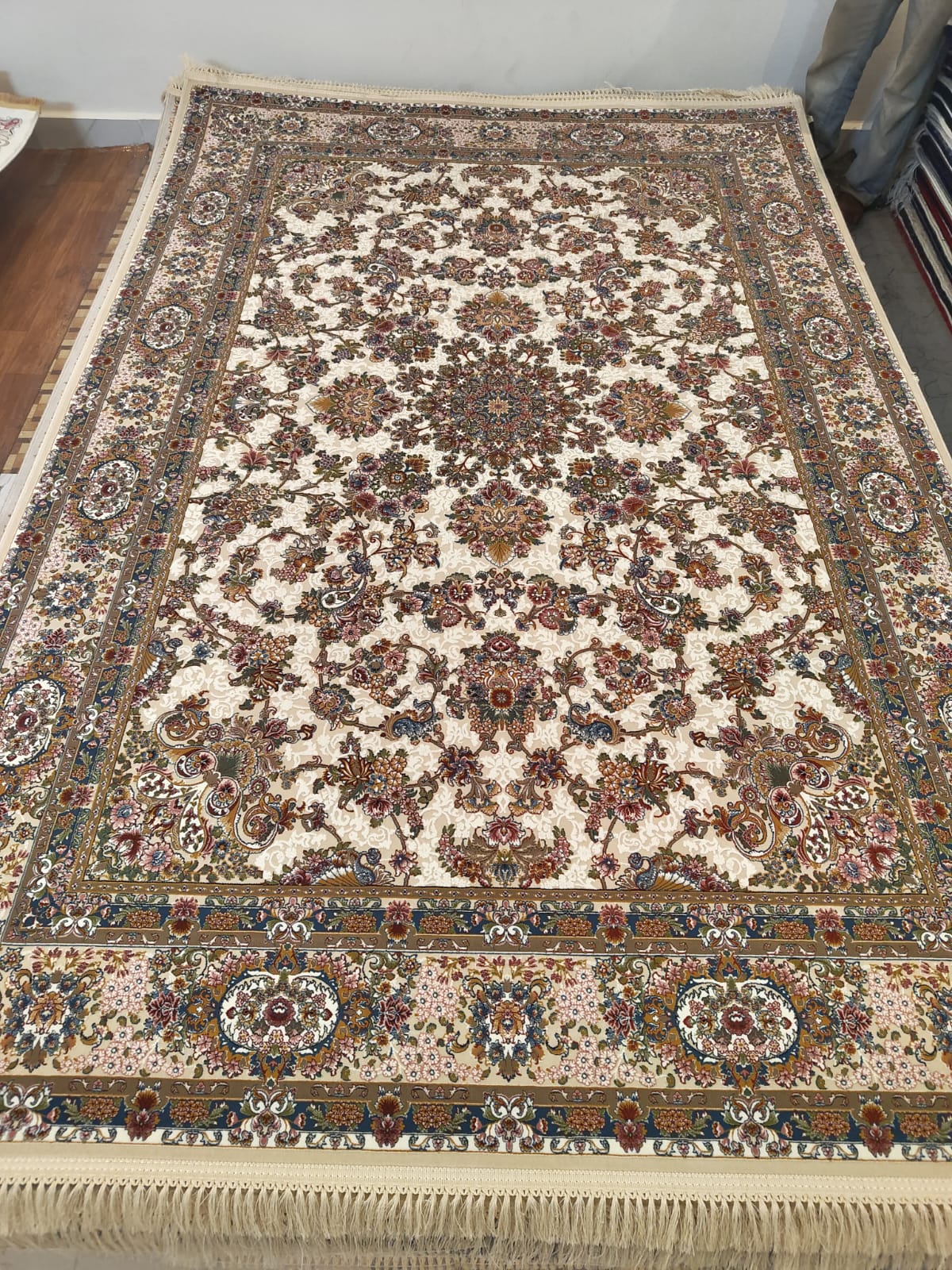 Firdous Iranian Imported Cream Rug