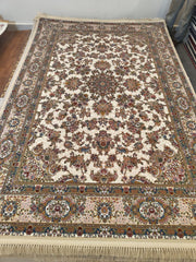 Firdous Iranian Imported Cream Rug