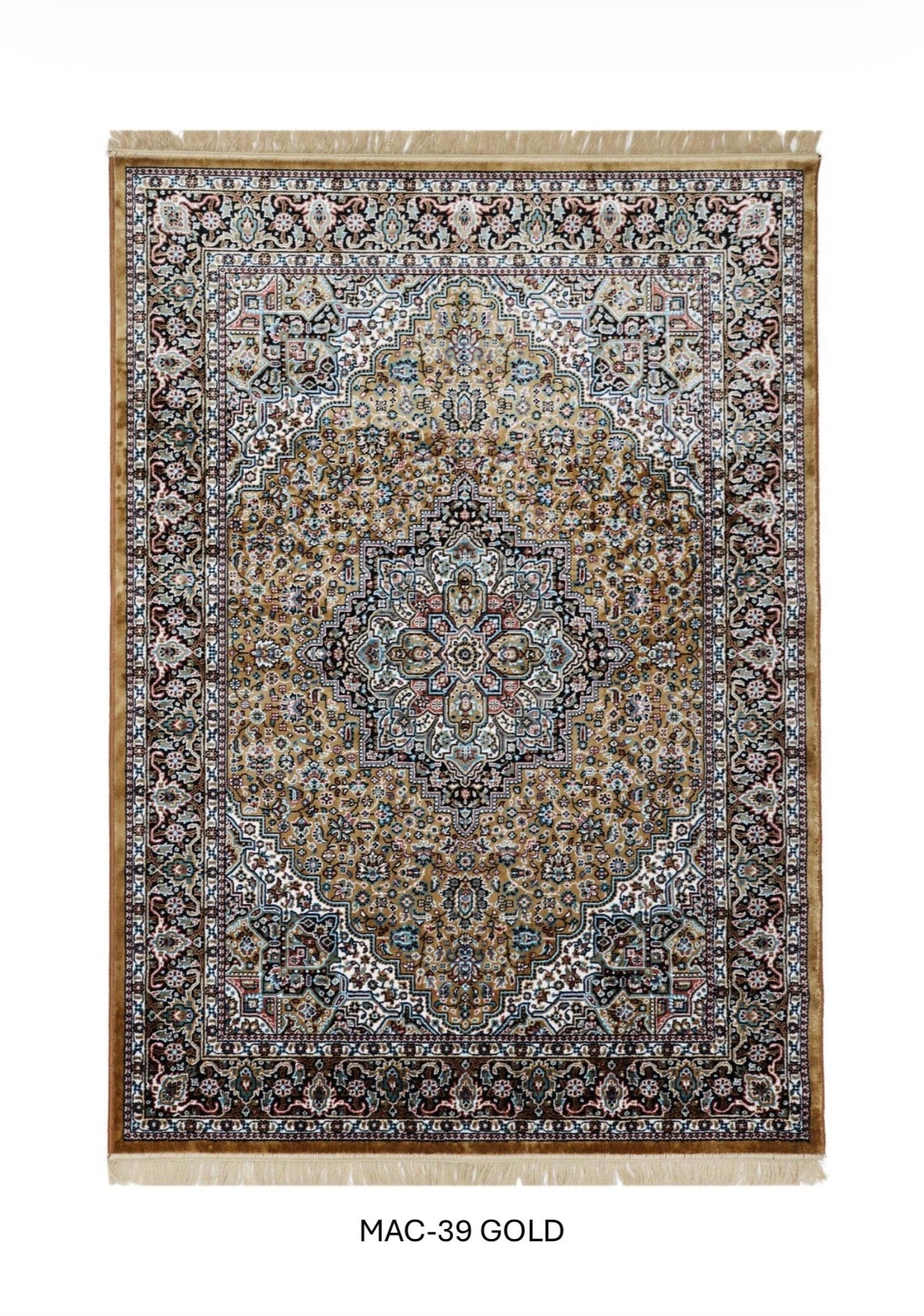 Gold Persian Silk Carpet