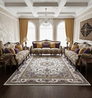 Naureen Iranian Imported White Rug