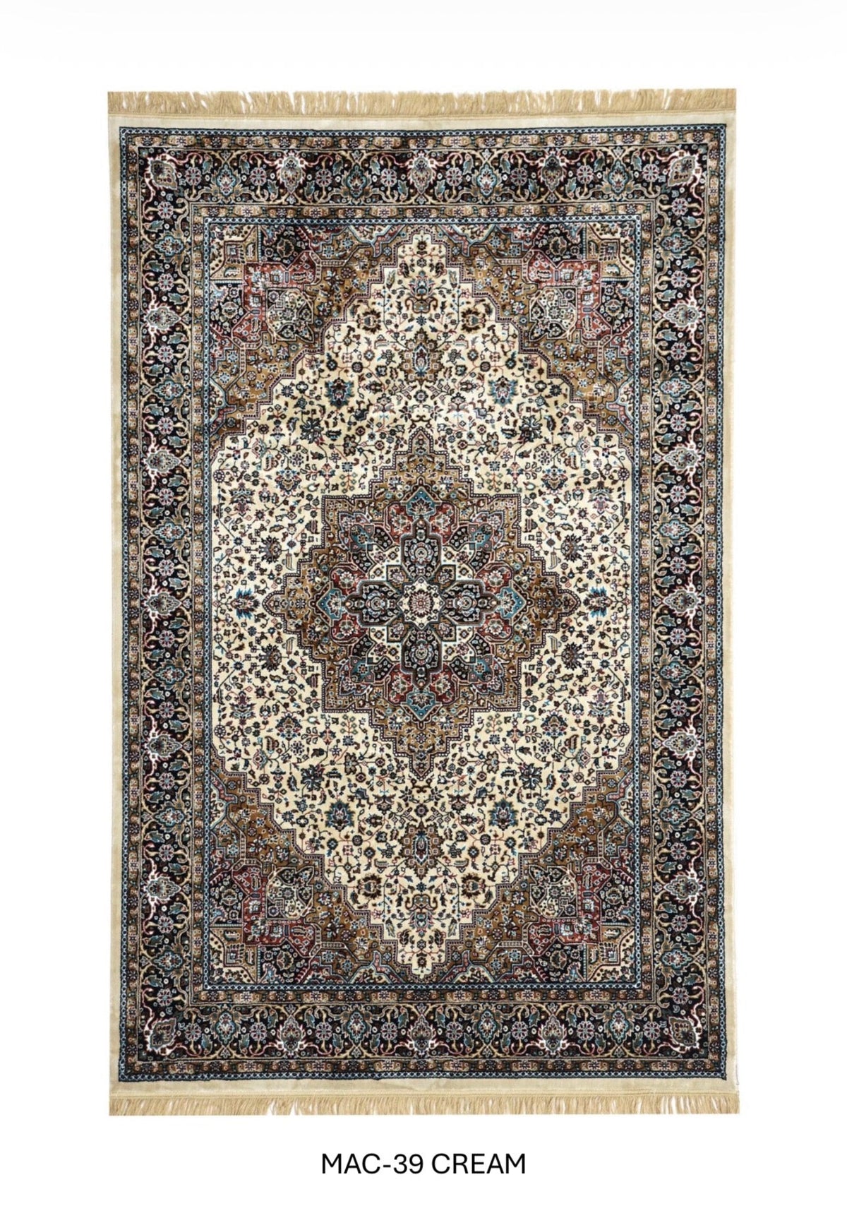 Rich Cream Persian Silk Carpet