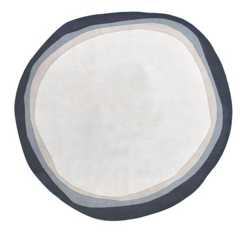 Multicolor Hand Tufted Round Plush New Zealand Wool Rug