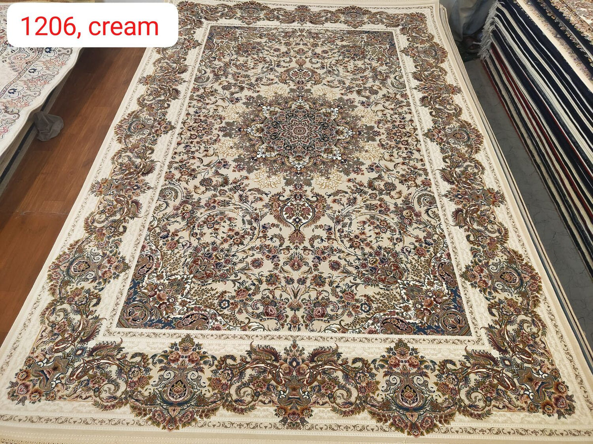 Maryam Iranian Imported White Rug