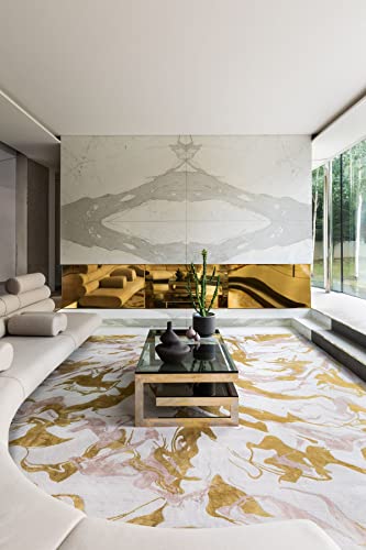 Ivory Gold Hand Tufted Wool Carpet