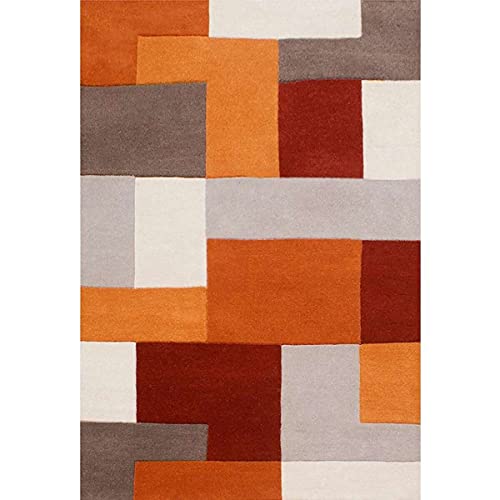 Handmade Multi Cubes Wool Rug
