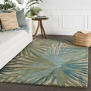Coconut Tree Floral Hand Tufted Wool Carpet