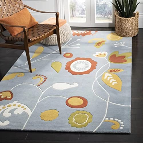 Floral Hand Tufted Wool Carpet