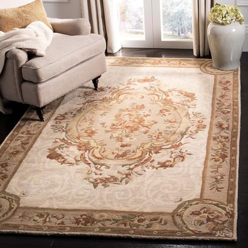 Beige Persian Hand Tufted Wool Carpet