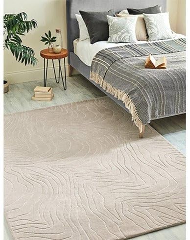 Beige Hand Tufted Wool Carpet