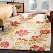 Multi Coloured Handmade Floral Woolen Carpet