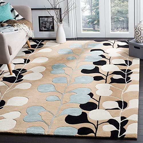 Peach Floral Hand Tufted Carpet