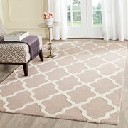 Beige and Ivory Hand Tufted Wool Carpet