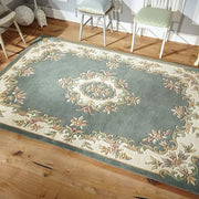 Light Olive Persian Hand Tufted Wool Carpet
