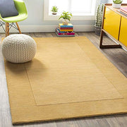 Hand Tufted Beige Geometric Wool Carpet