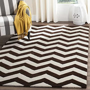 Zig Zag Brown & Brown Hand Tufted Wool Rug