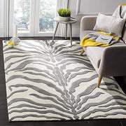Grey Tiger High Low Pile Hand Tufted Wool Carpet