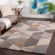 Geometric Multi Coloured Hand Tufted Carpet