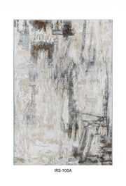 Multicolour Abstract Viscose Area Rug with Anti-Skid Backing