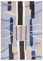 Sky Grid Hand Tufted New Zealand Wool Rug