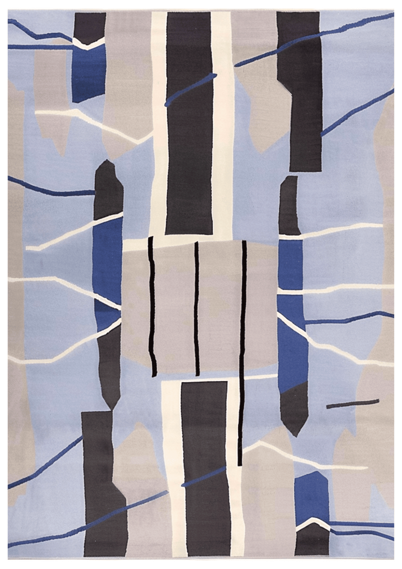 Sky Grid Hand Tufted New Zealand Wool Rug