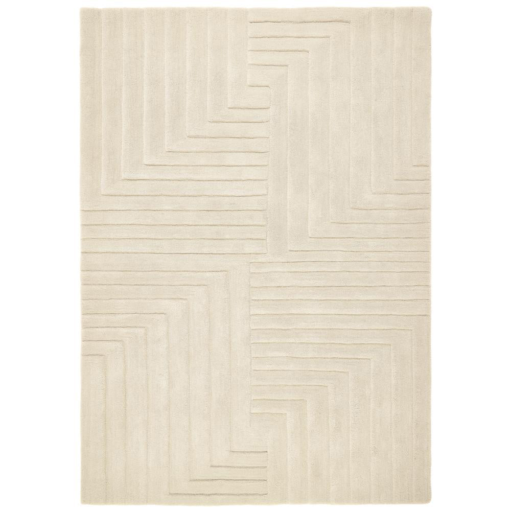 Liner Rug Cream White Hand Tufted New Zealand Wool Rug