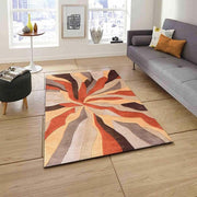 Orange lahar Hand Tufted Carpet