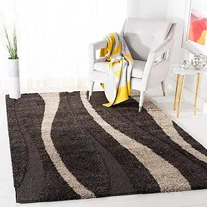 Handcrafted Brown & Beige Shaggy Carpet