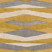 Mustard & Grey Hand Tufted Wool Carpet
