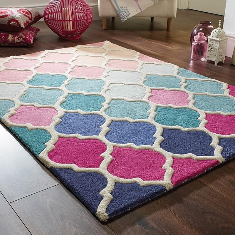 Multi Coloured Hand Tufted Moroccan Rug