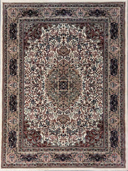 Cream Persian Wool Soft & Plush Anti Skid Backing Heavy Rug