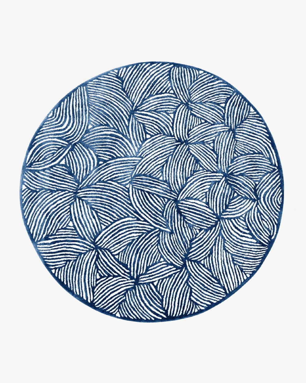 Allure Floral Hand Tufted Round Plush New Zealand Wool Rug