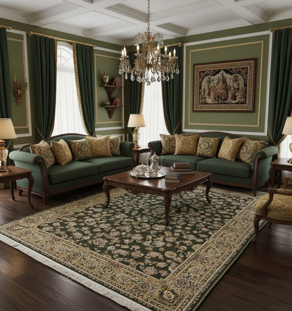 Imtiaza Iranian Imported Green Rug