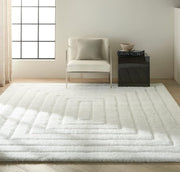 Handcrafted Pure White Shaggy Carpet