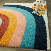 Handcrafted Rainbow Shaggy Carpet