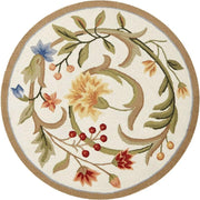 Beige Floral Multicolor Hand Tufted Plush New Zealand Wool Rug