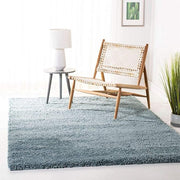 Handcrafted Light Blue Shaggy Carpet