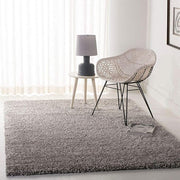 Handcrafted Silver Shaggy Carpet