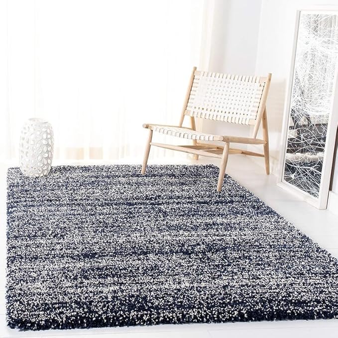 Handcrafted Blue Mix Shaggy Carpet