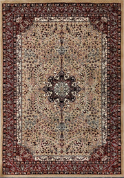 Beige Persian Wool Traditional Heavy Anti Skid Carpet