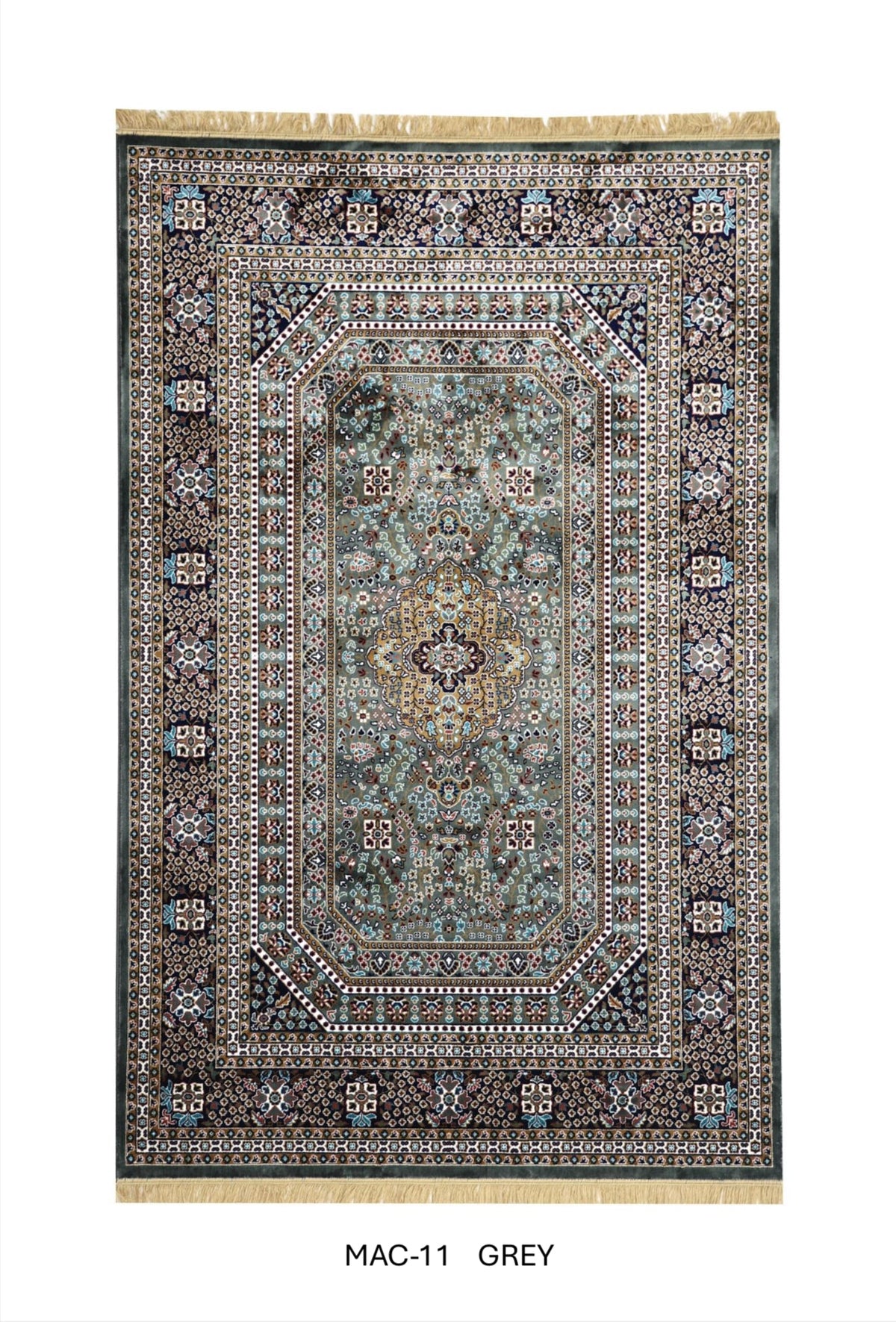 Gray Persian Silk Carpet