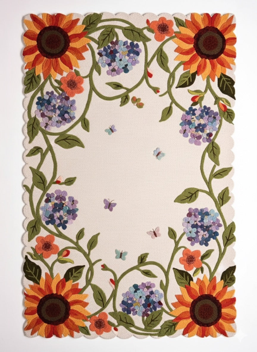 Sunflower Hand Tufted New Zealand Wool Rug