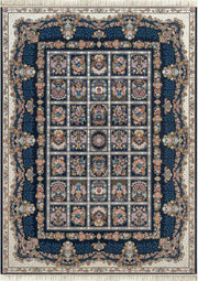 Aliyah Iranian Imported Navy Blue Rug